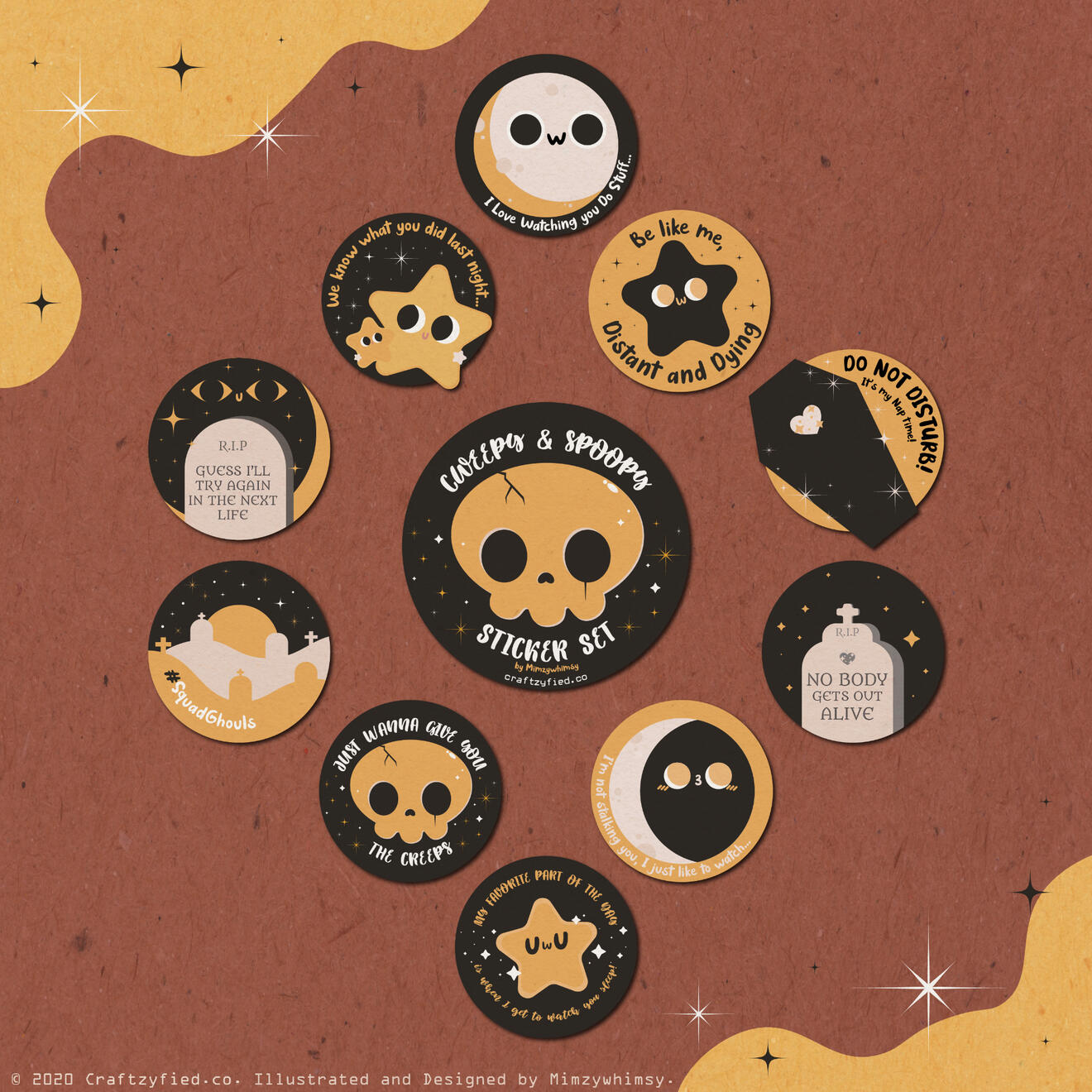 Cweepy & Spoopy Sticker Set