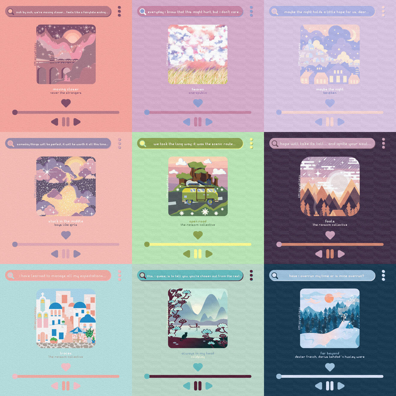 Whimsical Album Art Samplers
